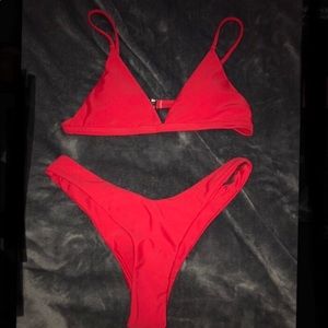 red bikini